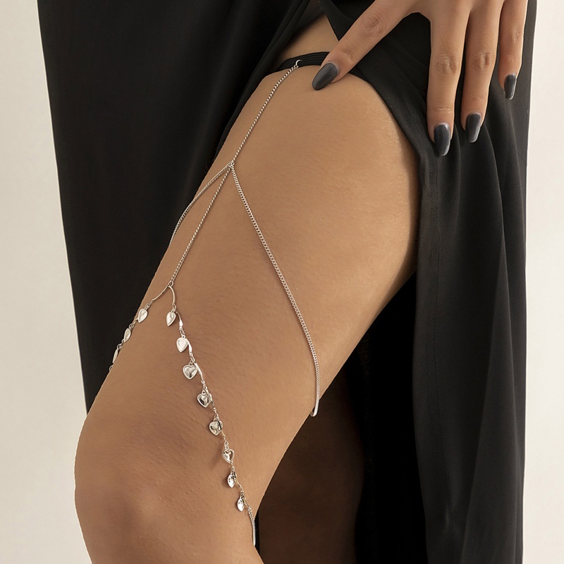 Chuỗi Dây Đeo Đùi Tua Rua Trái Tim Phong Cách Gothic Dễ Thương Thời Trang Đi Biển / Club Rave Suppl