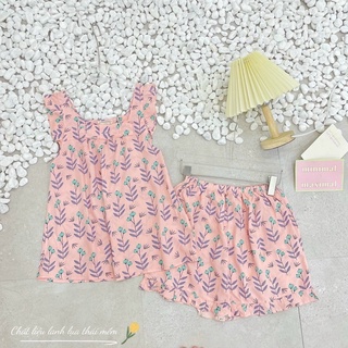 NOHK _ Bộ mặc nhà lanh lụa nữ siêu mát. Size S M L