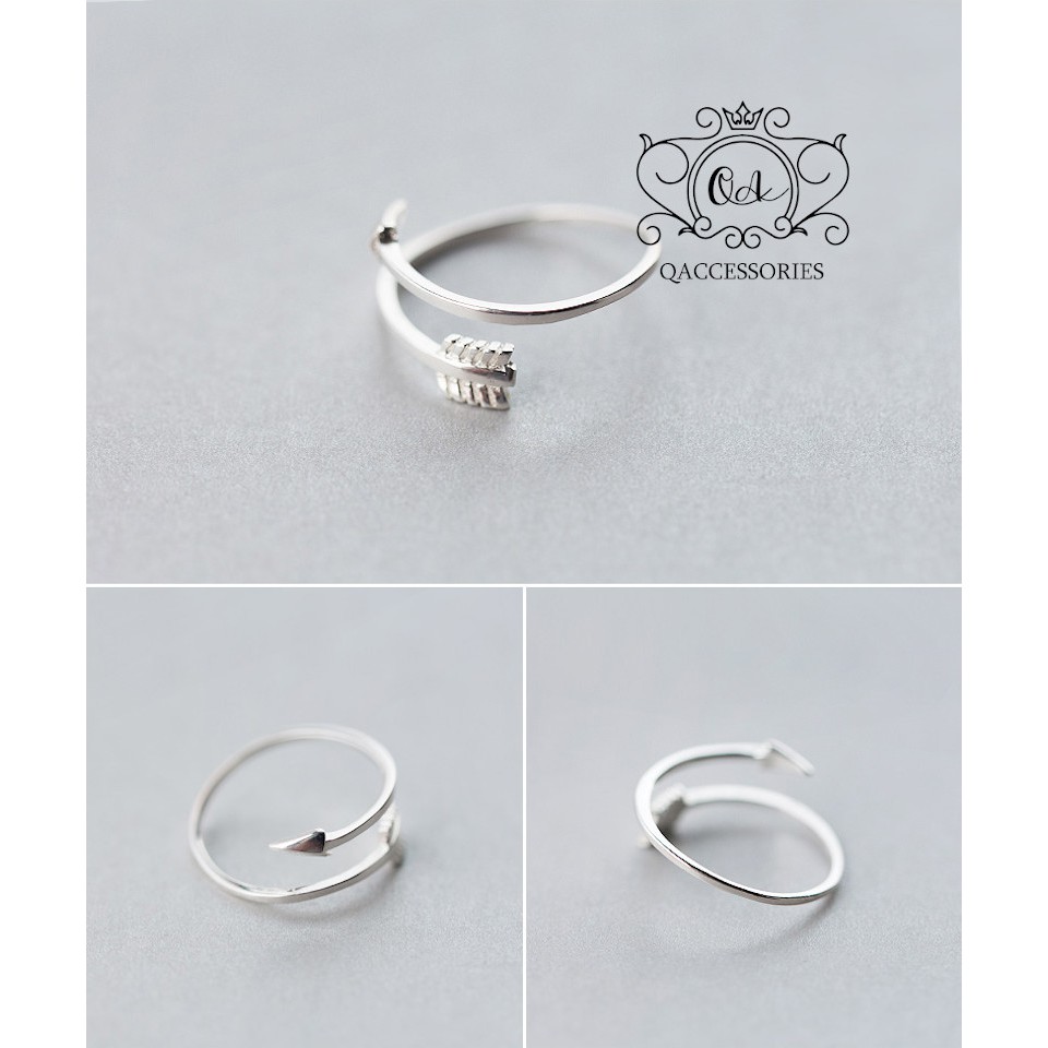 Nhẫn bạc mũi tên tình yêu nhẫn bạc nữ lông vũ S925 ARROW Silver Ring SO00 - KÈM ẢNH THẬT