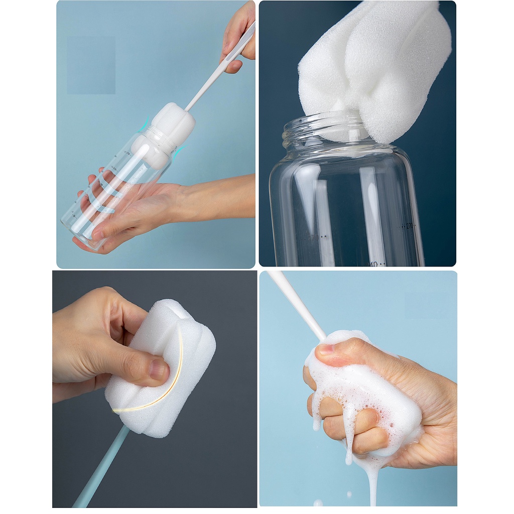 Cọ Rửa Ly,Tách, Bình Sữa Có Tay Cầm Dài Tiện Lợi, Sáng Tạo#CRL