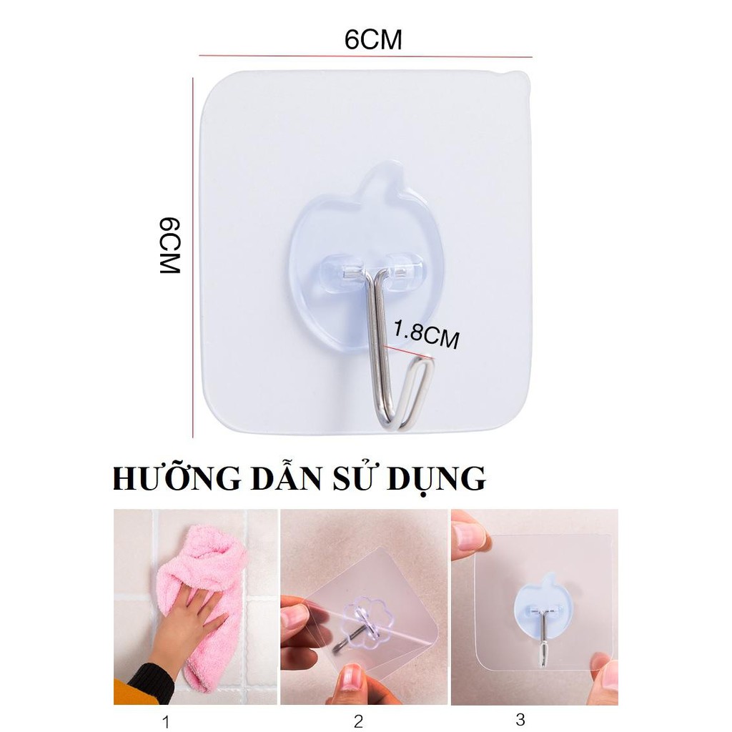 Bộ 5 móc dán tường chịu lực siêu chắc, siêu dính shopaha247 (mầu ngẫu nhiên)