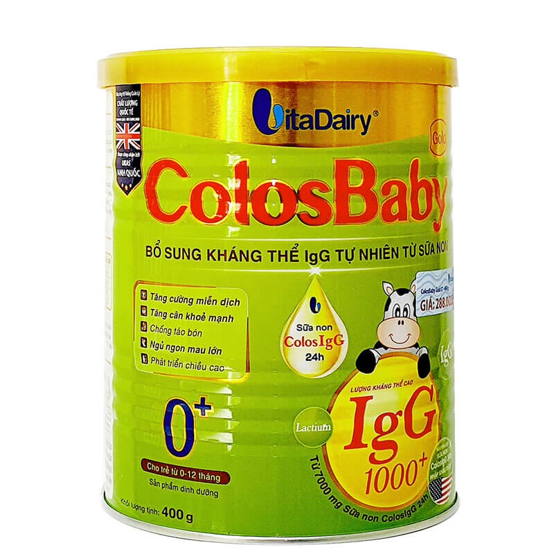 Sữa Non ColosBaBy 0+ 400g IGG1000 Gold và IQ