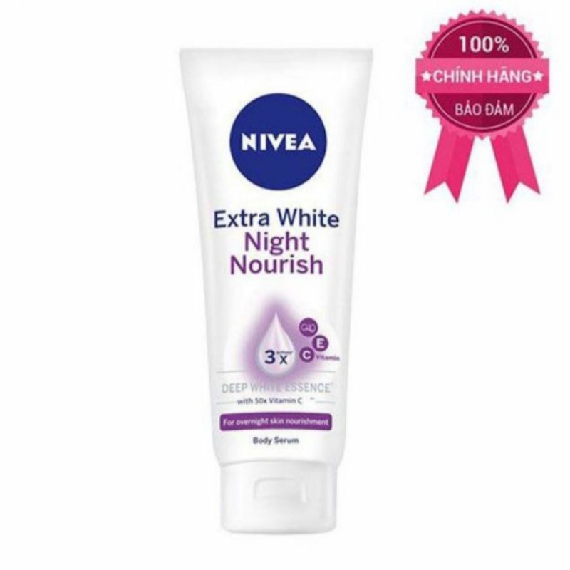 NIVEA Tinh chất dưỡng thể dưỡng trắng giúp phục hồi & săn da ban đêm (200ml)