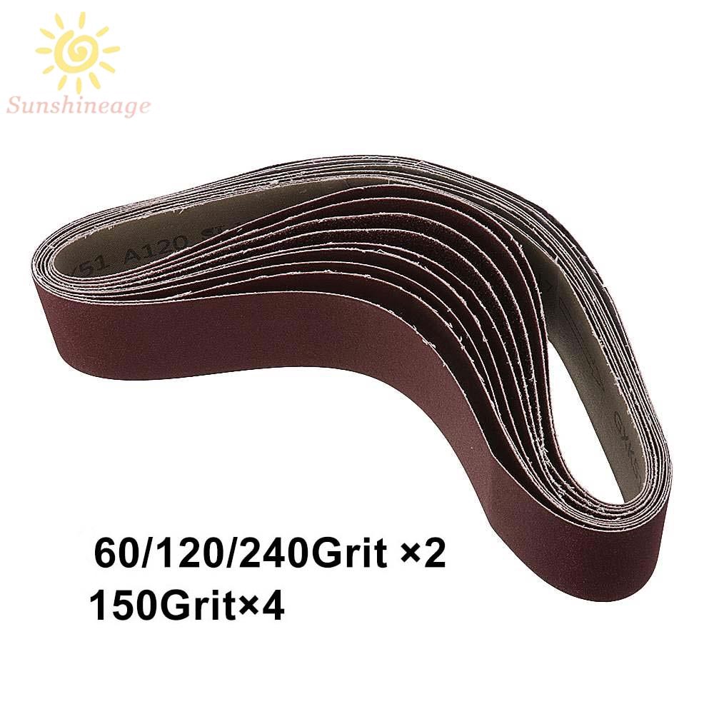 Dây Đai Chà Nhám 60 / 120 / 150 / 240 Grit Bằng Nhôm Màu Nâu Dùng Làm Đồ Gỗ