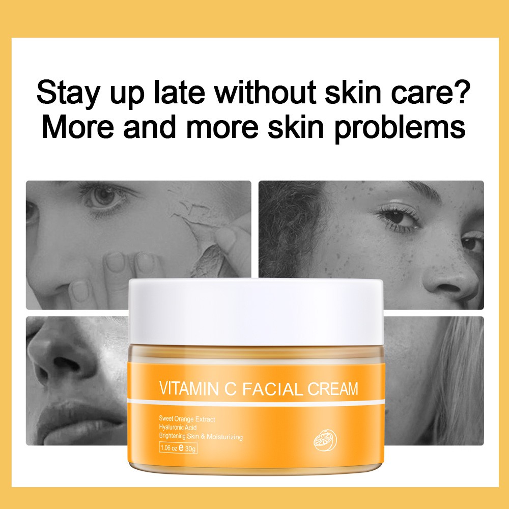 Kem Dưỡng Da Skin Ever Chiết Xuất Từ Vitamin C Và Axit Hyaluronic Làm Trắng Da /Giữ Ẩm 30g