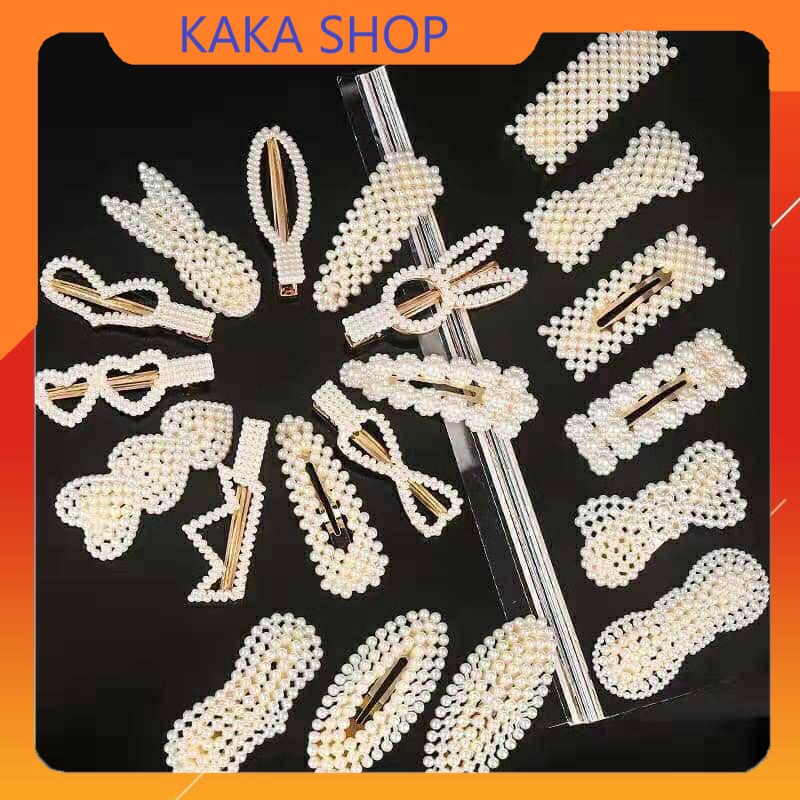 KAKA HCM Sét 20 kẹp tóc nữ đính hạt nhân tạo thời trang kiểu Hàn Quốc- làm quà tặng