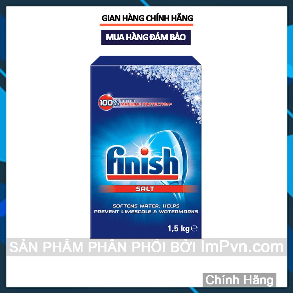 Combo viên rửa bát Finish Hộp Classic 110 viên, Muối 1.5kg, Nước làm bóng 800ml