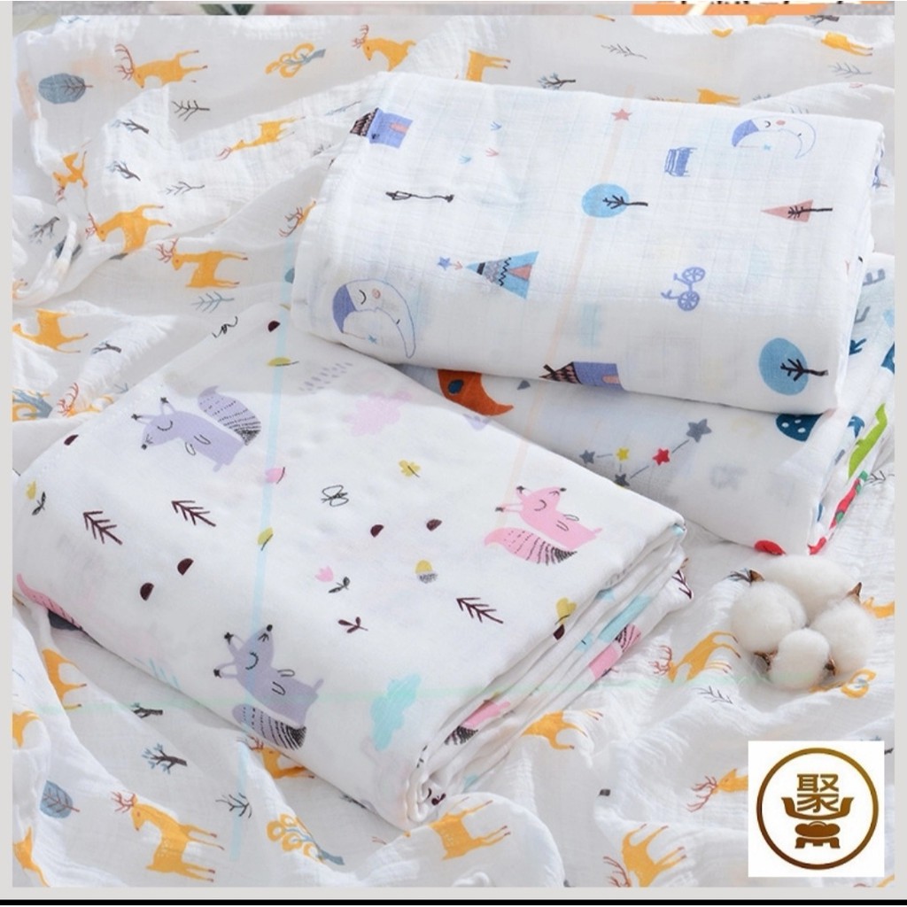 Khăn Aden 2 Lớp 100% Sợi Tre Cao Cấp - HBQ Kids