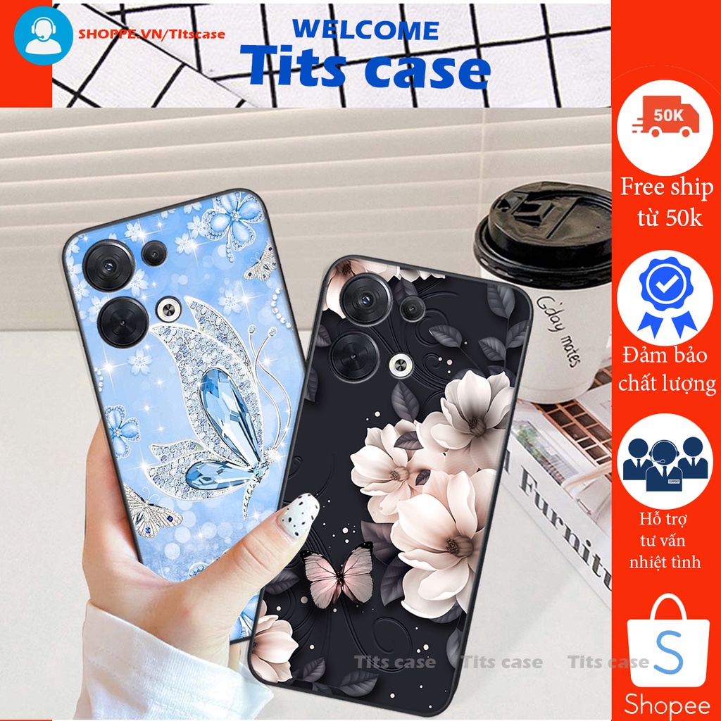 Ốp lưng Oppo RENO 8 5G / RENO 8Z 5G in hình thiên nga,hoa may mắn, đặc sắc ĐỘC - LẠ - BỀN