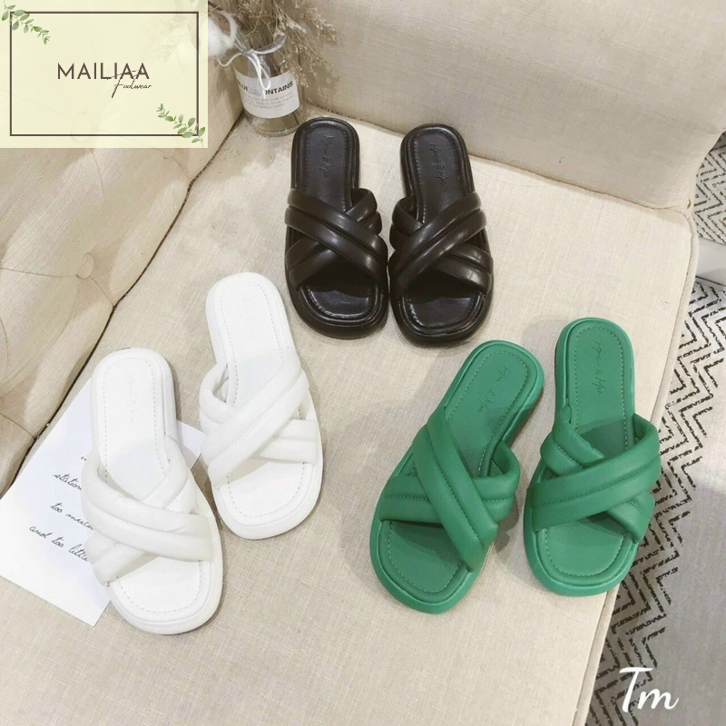 Dép đế xuồng 3 phân MAILIAA quai chéo siêu nhẹ đi êm chân