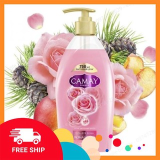 Sữa tắm Dưỡng ấm CAMAY 750ml của Nga - hương hoa hồng thơm mát dễ chịu