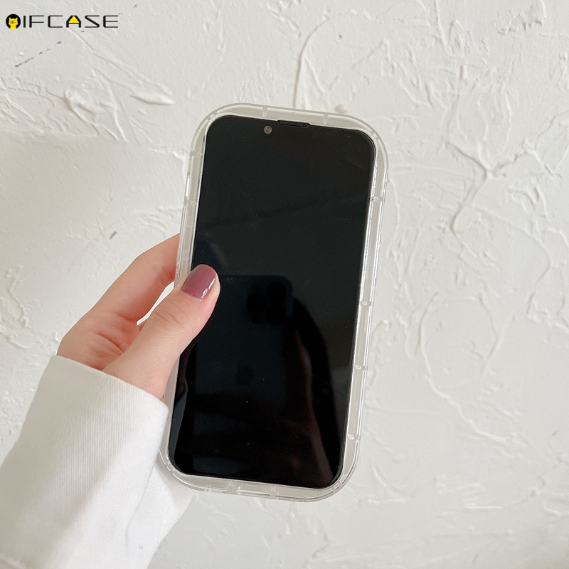 Ốp Điện Thoại Mềm Trong Suốt Chống Sốc Màu Trắng Đơn Giản Cho iPhone 13 12 11 Pro Max XS Max XR X