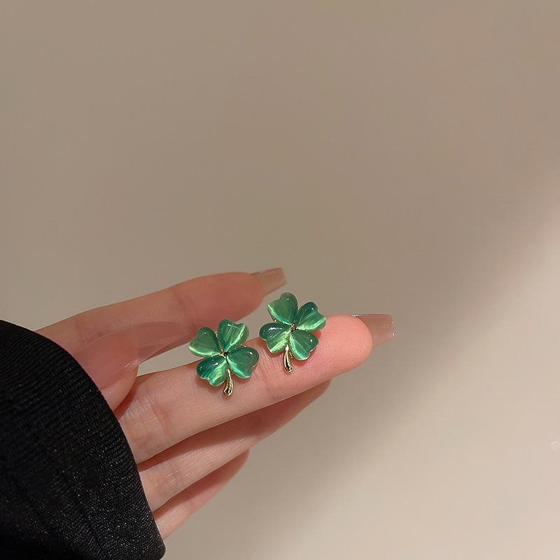 Bông tai hình hoa đính đá opal phong cách Hàn Quốc dành cho nữ G027