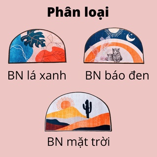 Thảm lau chân trải sàn cửa ra vào, thảm chùi chân bán nguyệt 50x80cm chống trượt