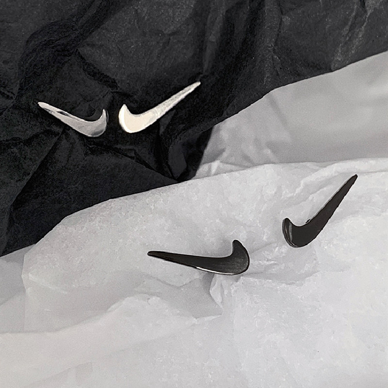 Khuyên tai / dây chuyền bằng kim loại hình dấu tích đáng yêu phong cách Hàn Quốc thời trang cho nữ