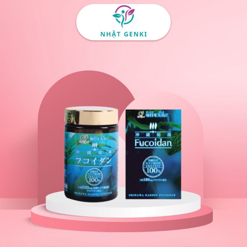Fucoidan tăng cường sức đề kháng cho cơ thể, bảo vệ sức khỏe Genki Fami hộp 150 viên