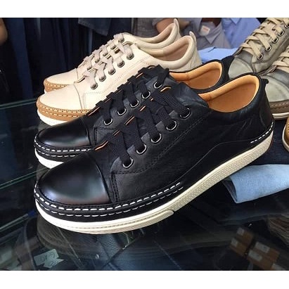 Giầy thể thao asisa da bò thật mã 8290 màu đen tặng kèm 1 đôi lót êm chân,1 đôi tất khủ mùi cao cấp,giầy nam,giầy da bò