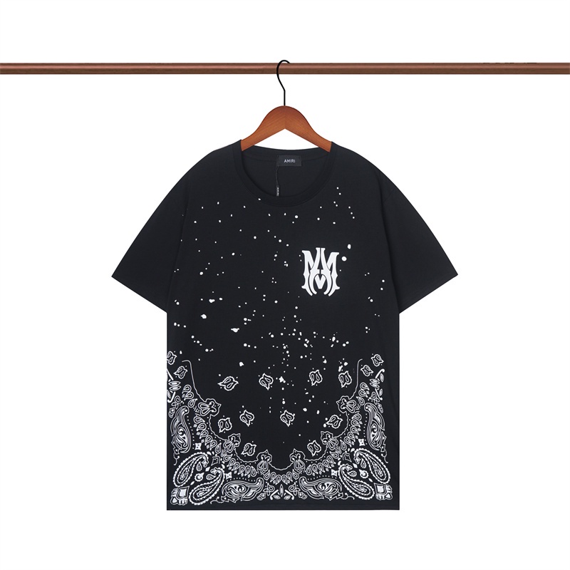 Amir * Áo Thun Tay Ngắn In Chữ Biểu Tượng Ngôi Sao Chấm Bi Bắt Mắt Trước Sau Thời Trang Đường Phố Cao Cấp