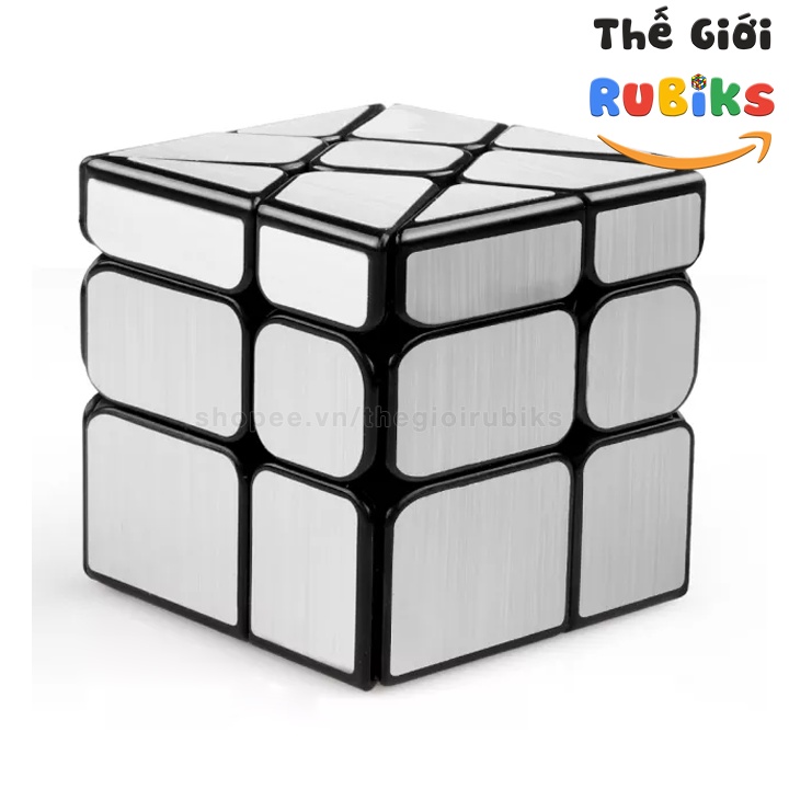 Rubik Gương Windmill Mirror 3x3 MoYu Cube Silver Bạc Magic Rubic Biến Thể.