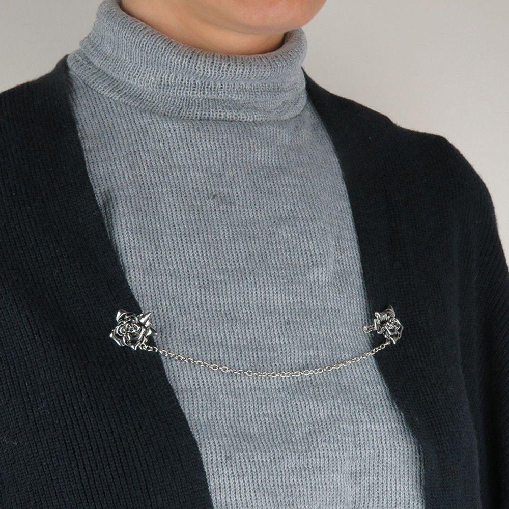 Ghim Cài Áo Hình Hoa Hồng Phong Cách Retro Thời Trang Cho Nữ