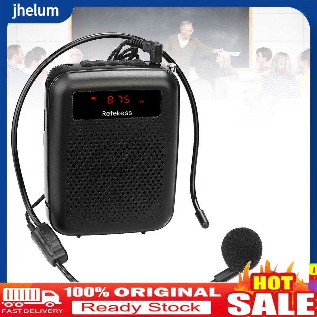 Loa Khuếch Đại Âm Thanh Kỹ Thuật Số Mini 12W Retekess PR16R Bằng ABS Nhỏ Gọn Đa Năng Cho Giáo Viên