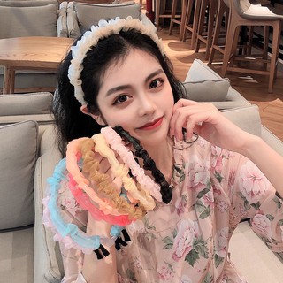 Băng Đô Cài Tóc Phối Ren Chiffon Dễ Thương 0329-9
