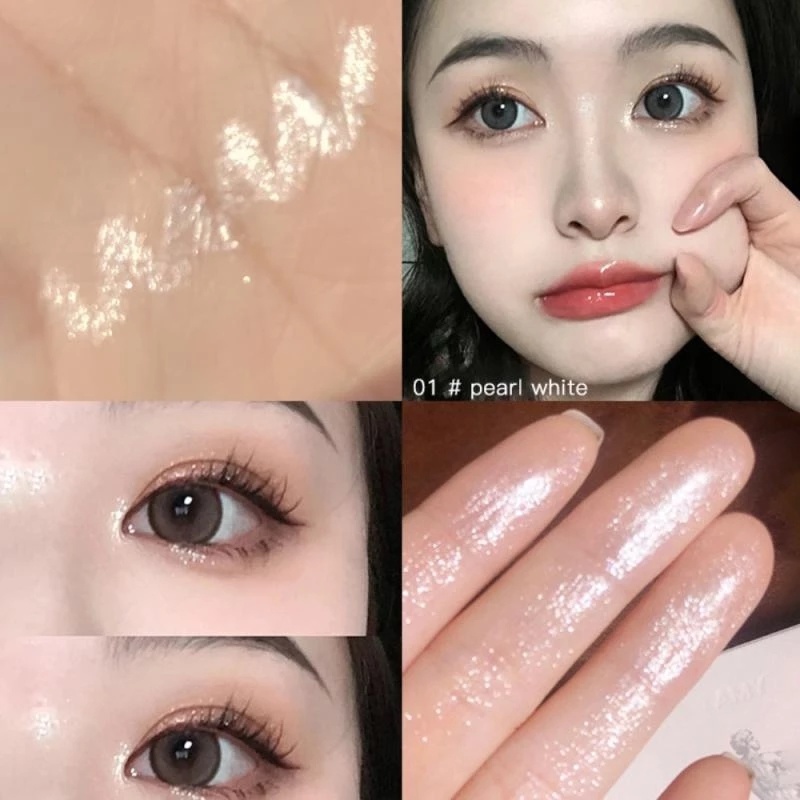 [Hàng mới về] Bút kẻ mắt mịn như tơ tằm một đầu trang điểm lấp lánh ánh ngọc trai