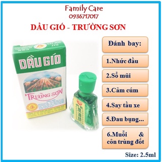 DẦU GIÓ TRƯỜNG SƠN ( 2.5 mL)- Chiết xuất từ thiên nhiên