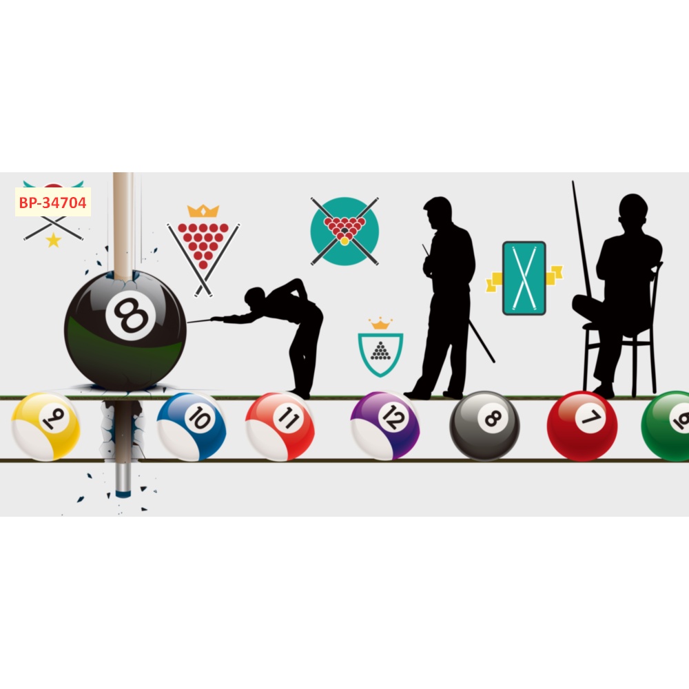 Tranh dán tường bida 3D mới nhất giá rẻ, chất lượng cao