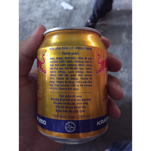 THÙNG 24 LON BÒ HÚC VIỆT REDBULL 250ml.