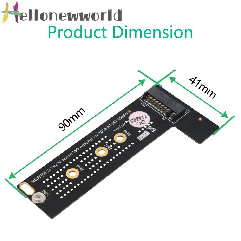 Hellonewworld M.2 NGFF NVME M-Key SSD Adapter for 2014 Macbook Mini A1347 Model Converter