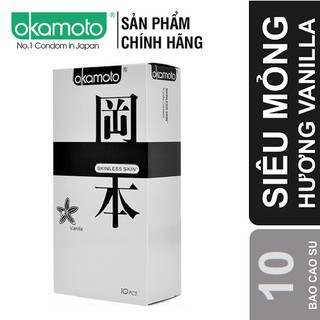 Bao Cao su siêu mỏng Okamoto hương Vanilla Nhật Bản