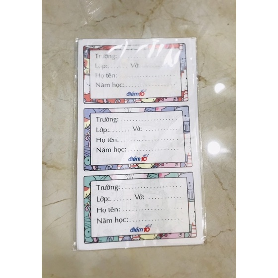 Nhãn vở TP-NBL01 4xấp (3cái/xấp)
