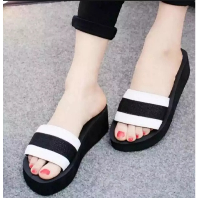 12.12 Giày Sandal Đế Xuồng Màu Cầu Vồng Phối Dây Thừng Cho Nữ Sinh Nhật Bản Hàng Mới (Có Sẵn Tại Chỗ)