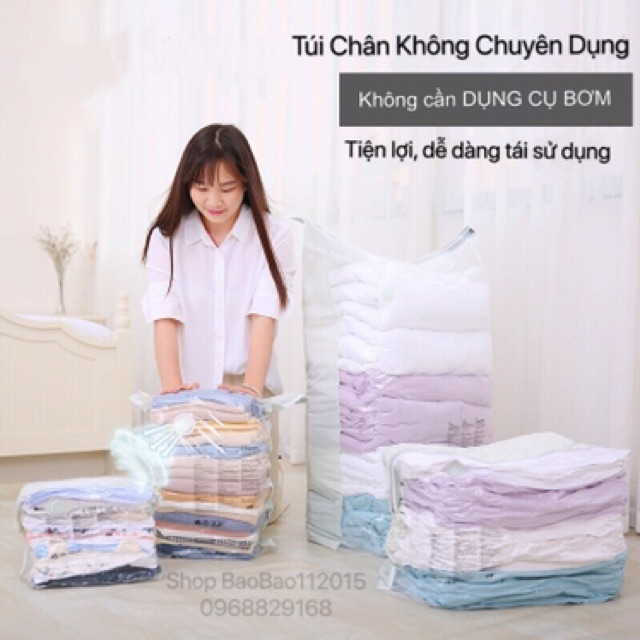 Túi Hút Chân Không Quần Áo,Chăn Ga [DÙNG TAY] có clip hdsd