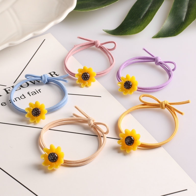Dây Buộc Tóc Hoa Hướng Dương - Chun Buộc Tóc Cao Su Bền Đẹp Clovershop68