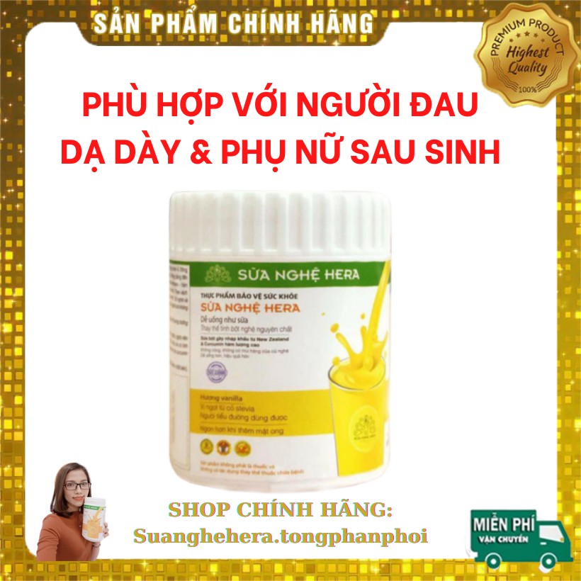 [CHÍNH HÃNG] Sữa Nghệ Hera 100gr 💖 PHÙ HỢP VỚI NGƯỜI ĐAU DẠ DÀY💖TỐT CHO PHỤ NỮ SAU SINH, LỢI SỮA