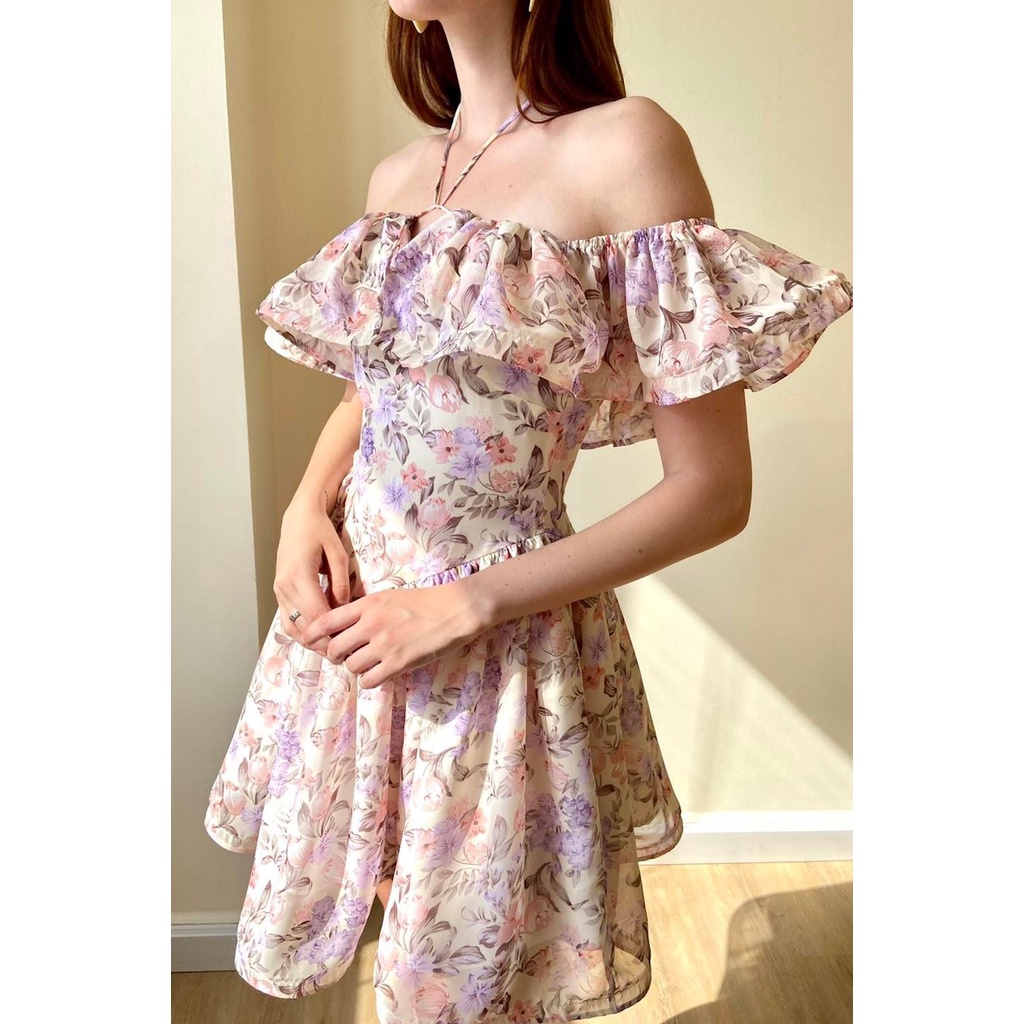 Đầm xòe họa tiết cách điệu EDINI - D1482