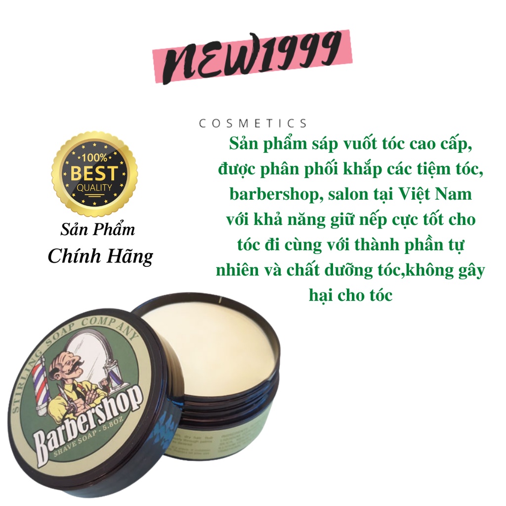 Sáp vuốt tóc nam tạo kiểu tóc cao cấp bóng mượt BarberShop Shave Soap 80gr