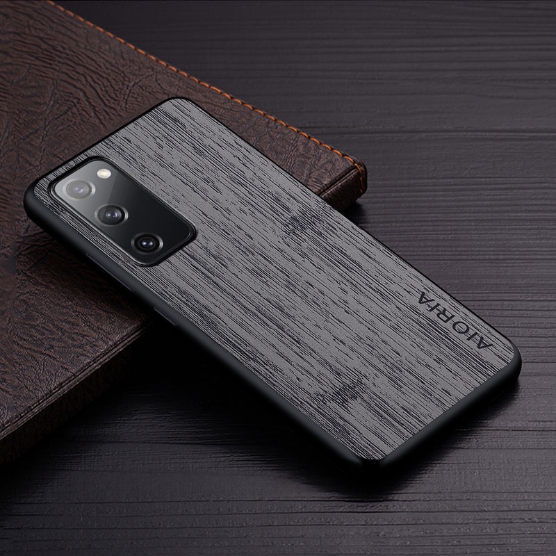 Ốp Điện Thoại Da Họa Tiết Gỗ Tre Sang Trọng Cho samsung galaxy s20 ultra plus fe 5g funda
