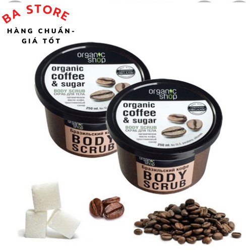 Tẩy tế bào chết Body Cafe Organic Shop 250ml
