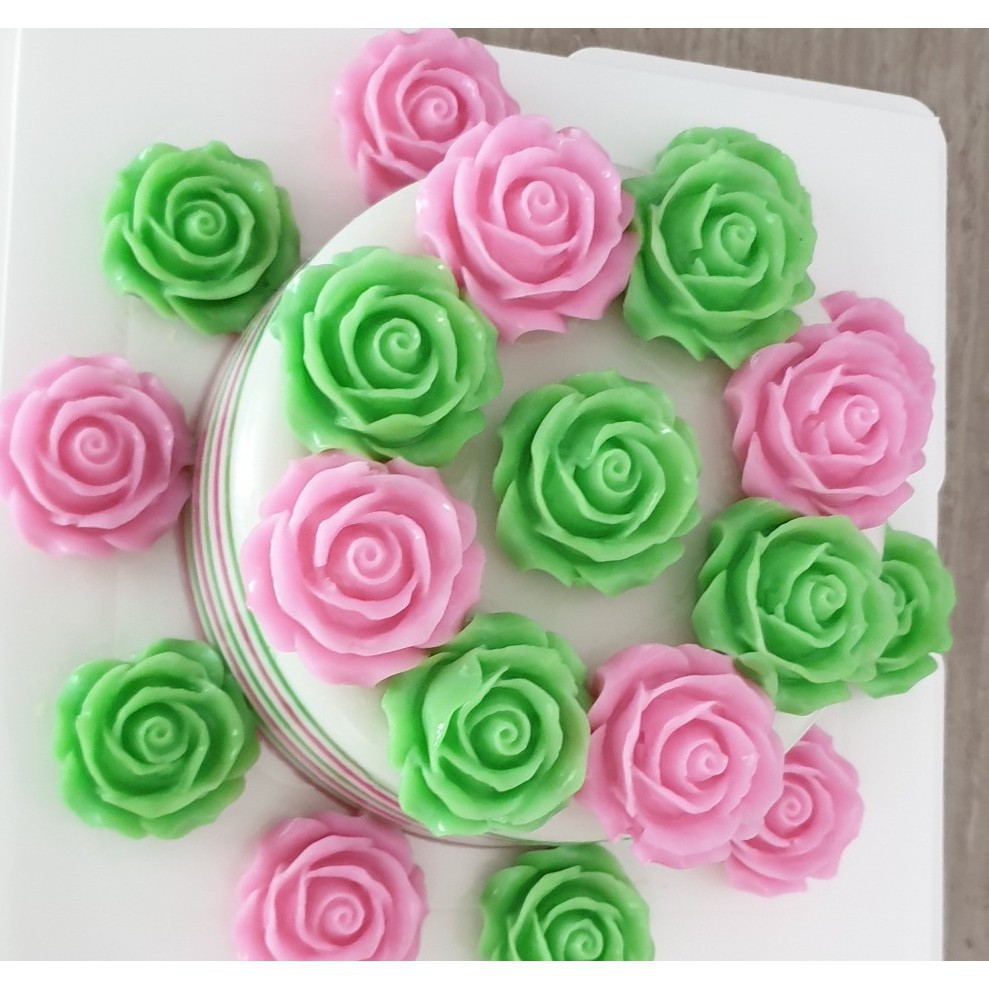 Khuôn silicon làm rau câu làm bánh mẫu hoa hồng mỏng MS92
