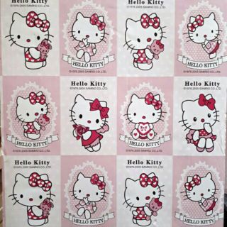 Giấy Dán Tường Kitty Ô Vuông Phong Cách Hàn Quốc