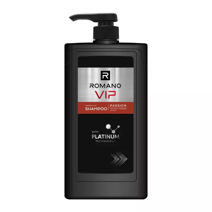 Dầu gội cao cấp Romano Vip Passion mạnh mẽ bí ẩn 650g