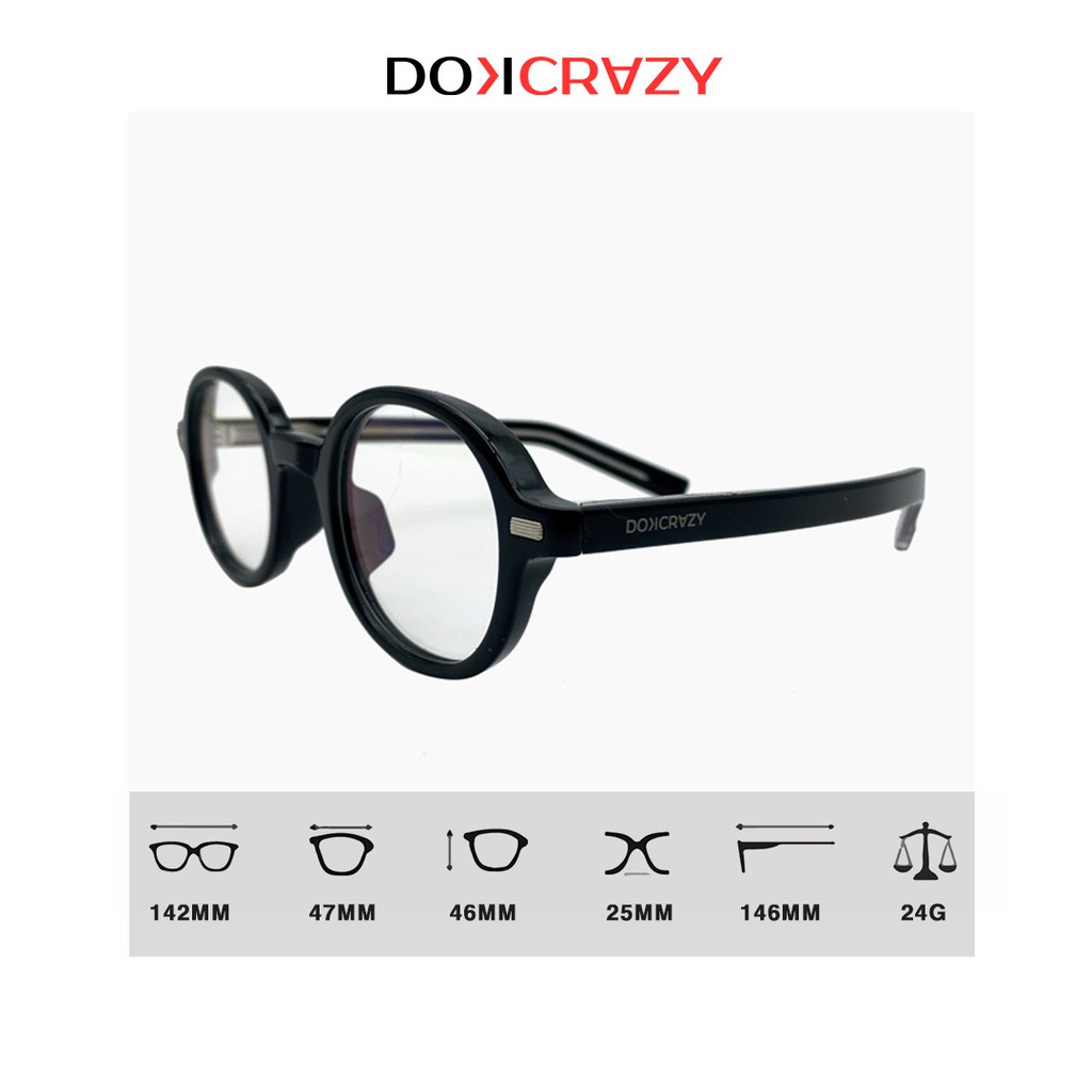Gọng kính tròn cao cấp OSLO local brand DOKCRAZY mắt giả cận không độ thời trang nam nữ retro hot trend | BigBuy360 - bigbuy360.vn