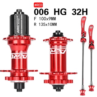 Đùm xe đạp leo núi arc 006 - 32h | thắng đĩa, màu đỏ