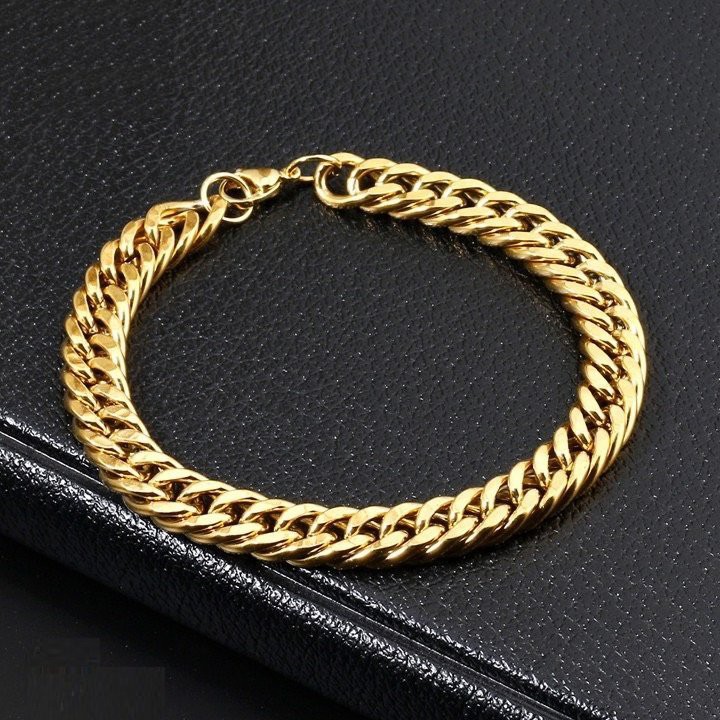 VÒNG TAY Gold Cuban Chain Mạ Tĩnh Điện - OWL STORE