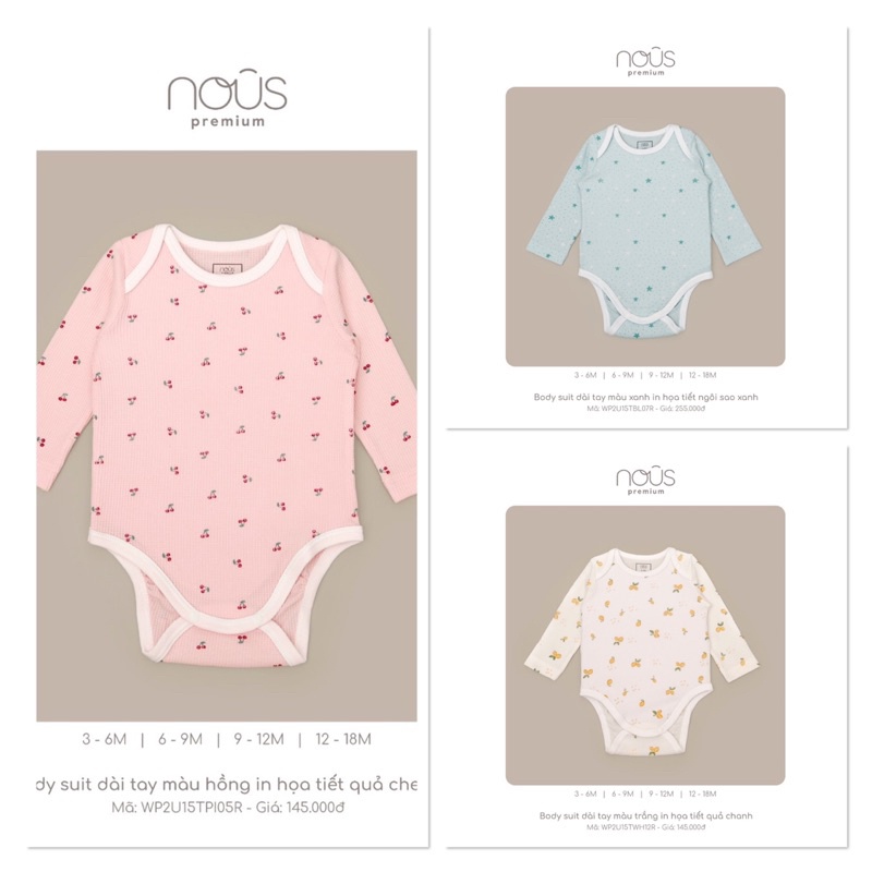 Body nous pettit a pettit size 0-3m, 3-6m, 6-9m