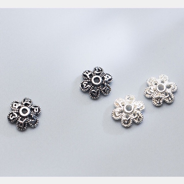 [S925] Charm bạc ốp cánh hoa - MH250