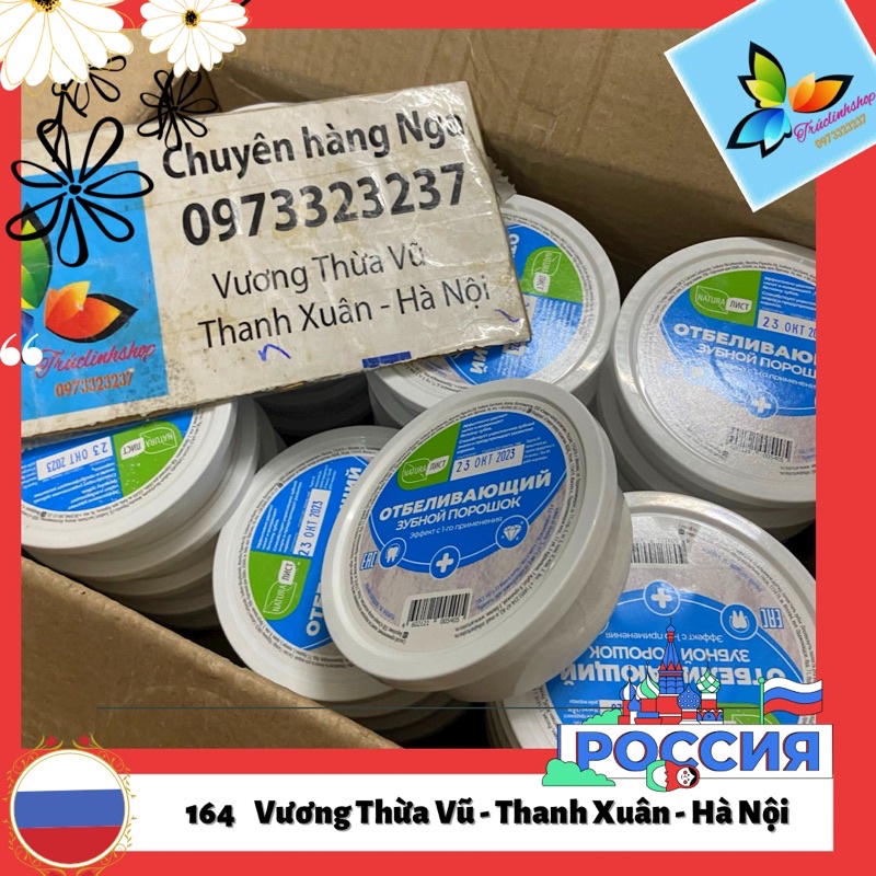 Bột tẩy trắng răng Nga triết suất bạc hà 75ml